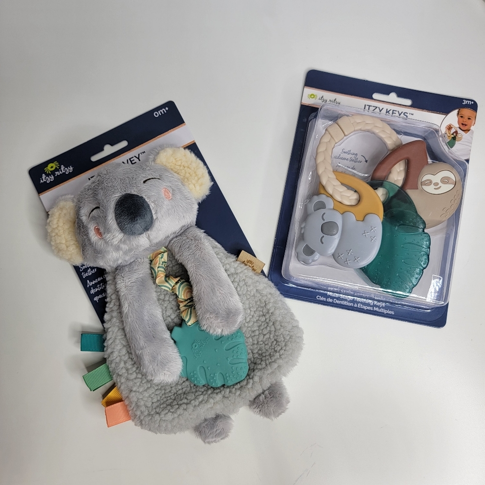 Itzy Ritzy Koala Baby Toy Set , Itzy Lovey™ Koala Plush , Tropical Itzy Keys™